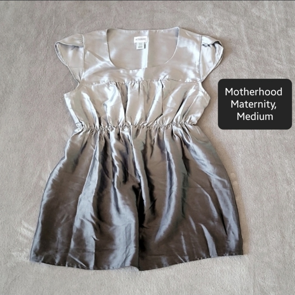 Motherhood MATERNITY Silver Gray Shirt M